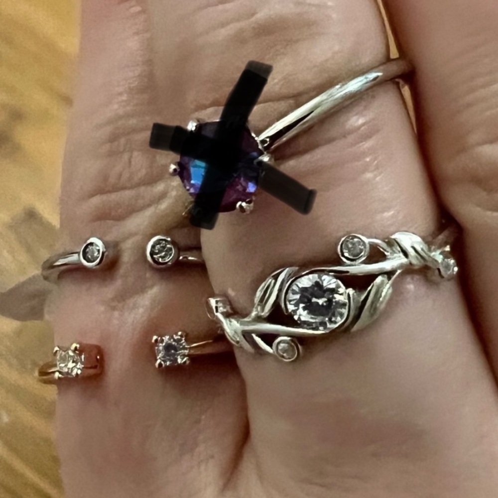 Set of 3 Fragrant Jewels / Charmed Aroma Size 9 Rings